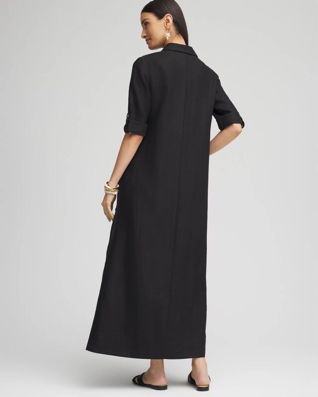 Linen Maxi Shirtdress - image 3